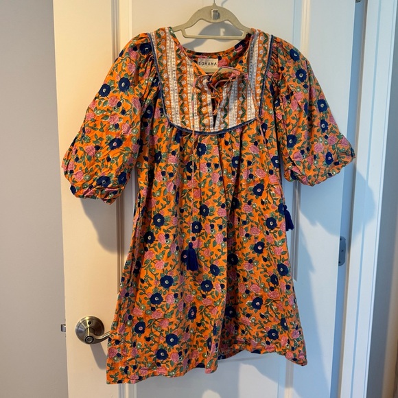 sohana Dresses & Skirts - Sohana Floral Orange and Blue Mini Dress | XS
